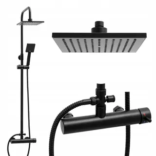 Čierny sprchový panel Yoka Home Flova